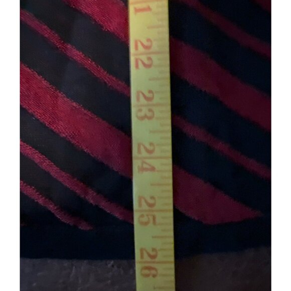 Dana Buchman Womens M Black & Red Striped Top - Picture 2 of 6